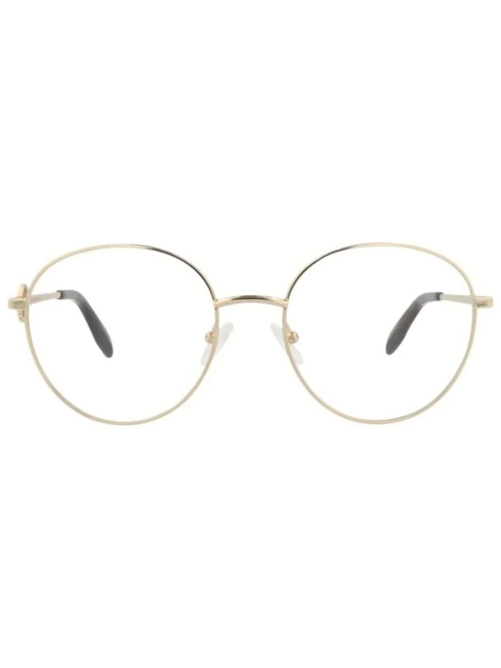 New Alexander McQueen Womens Round/Oval Gold Gold Transparent Fashion Designer E